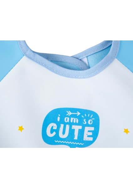 Babyjem Poli Muşamba Kollu Önlük Mavi