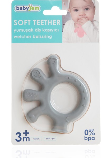 Babyjem Diş Kaşıyıcı Ahtapot Gri