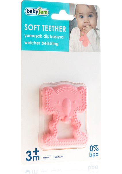 Babyjem Diş Kaşıyıcı Fil Pembe 628