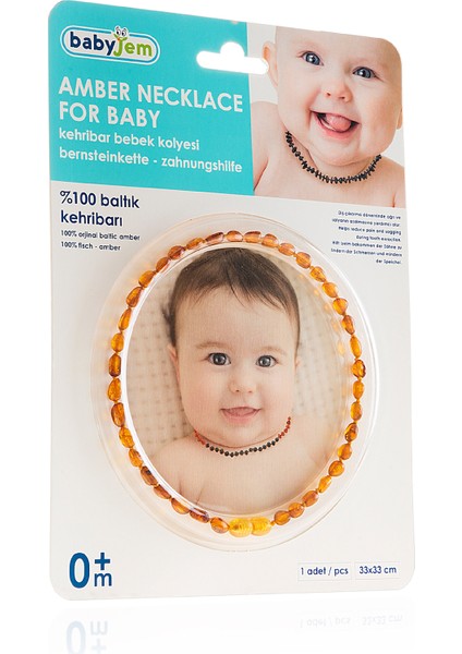 Babyjem Kehribar Bebek Kolyesi 587 Koyu Bal