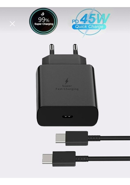 Tüm Modellere Uyumlu Süper Hızlı Şarj 45W Usb-C Şarj Seti fiyatları