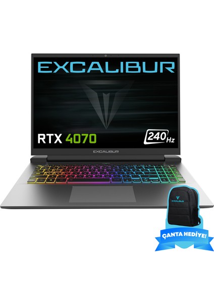 Excalibur G911.1490-EX70H-D Intel Core i9-14900HX 64GB DDR5 RAM 2TB NVME SSD 8GB RTX4070 Windows 11 Pro QHD 240HZ Gaming Laptop