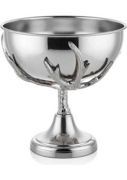 Rafelle Metal Tabanlı Sılver Dekoratıf Kase 33X33X34 Cm1(1) 1PRG-18519SM