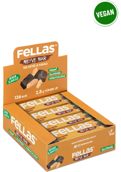 Meyve Bar - Yer Fıstığı ve Kakaolu 35G x 12 Adet