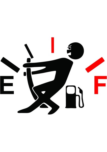 Master Yakıt Göstergesi Depo Sticker Oto Etiket Çıkartma