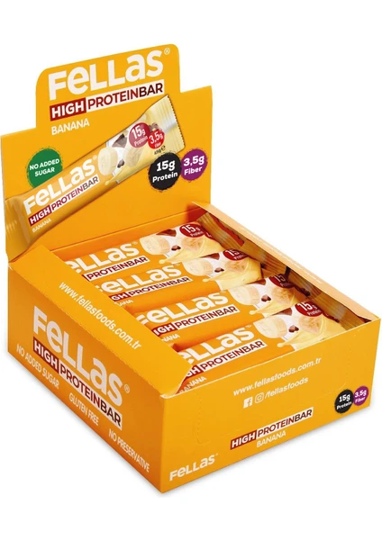 Yüksek Protein Bar - Muzlu 12 x 45 gr