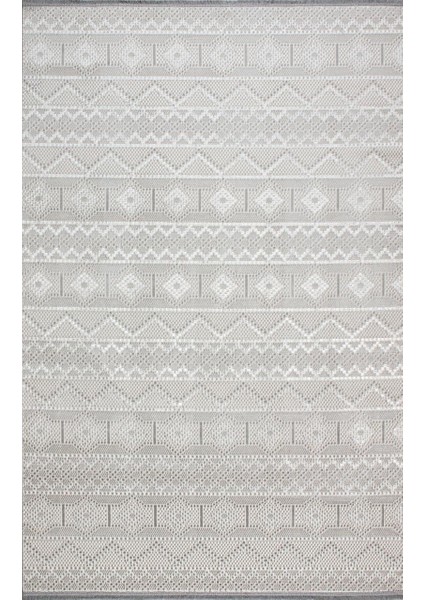 Cozy 03053G Gri Krem Iskandinav Desen Halı