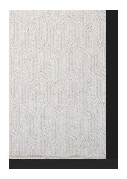 Karizma 02798A Bej Beyaz Modern Çizgili Halı modelleri