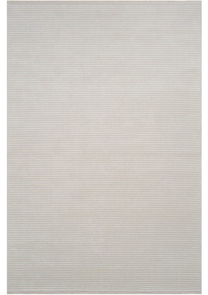 Karizma 02865A Krem Sade Düz Çizgili Halı