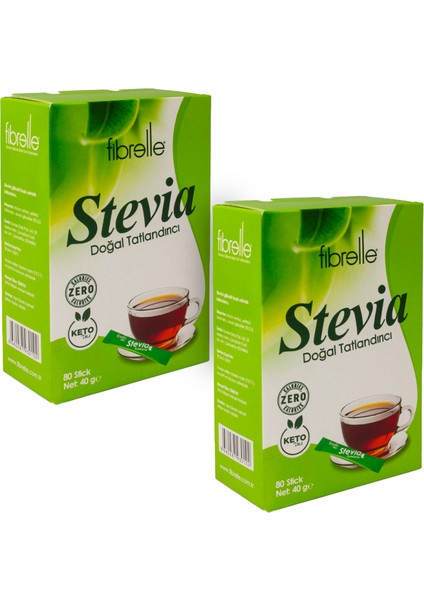 Ultra Stevialı Tatlandırıcı 0,5 gr 80'li Kutu x 2