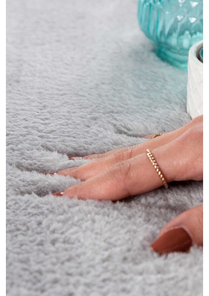 Yıkanabilir Kaymaz Taban Gri Post Peluş Halı Kesme Yolluk Oturma Odası Salon Yatak Odası Halısı fiyatları