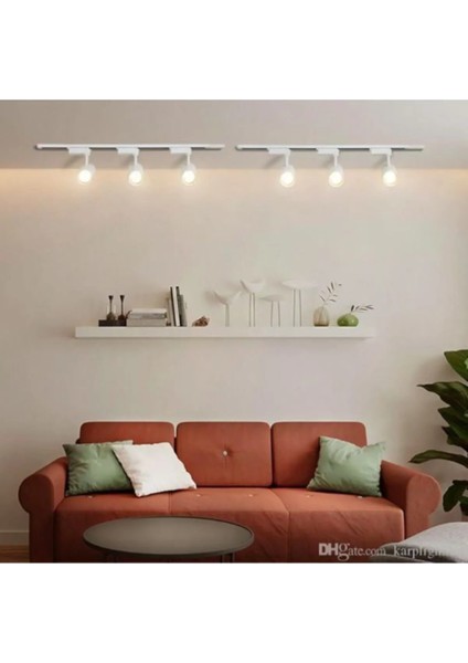 Beyaz Kasa 6 Adet 360 Derece Dönen LED Ray Spot Lamba ve 2 Adet 1 Metre Raylı Armatür fiyatları