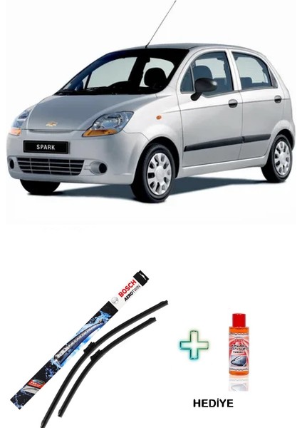 Chevrolet Spark Silecek Takımı (2005-2012) Bosch Aerotwin Serisi Silecek Takımı + Cam Şampuanı Hediyeli