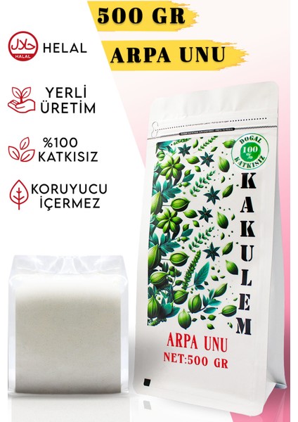 Sertifikalı Ata Tohum Katkısız Arpa Unu 500 gr