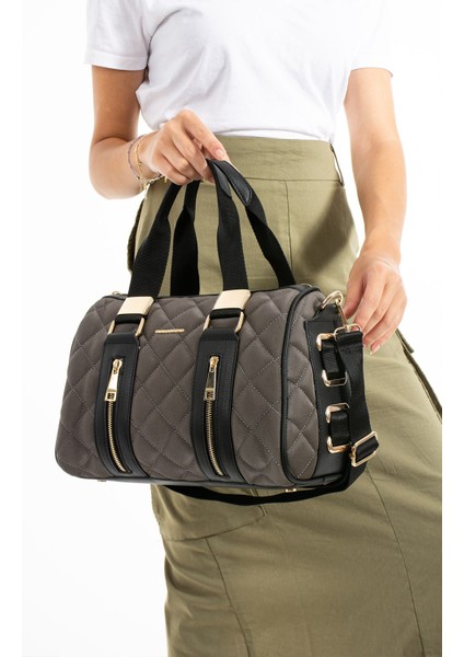 Kadın Büyük Boy Spor Model Kapitone 4 Gözlü Uzun Askılı El & Omuz Çantası 7041