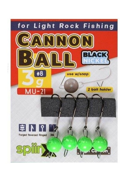 Cannon Ball Mafsallı Glow Jig Head