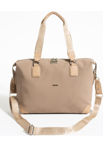 Kadın Büyük Boy Spor Model Valiz Boy Uzun Askılı El & Omuz Çantası Vizon 1106 fiyatları