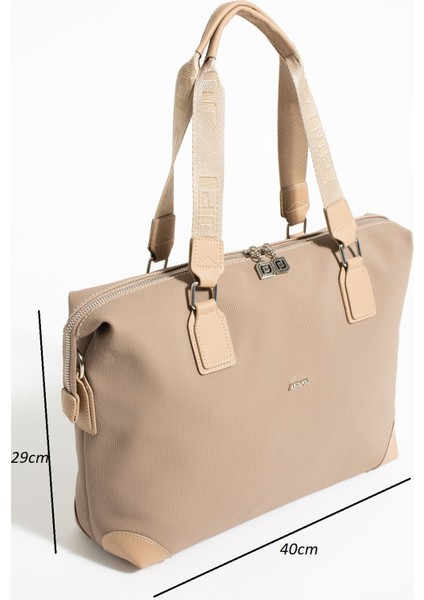 Kadın Büyük Boy Spor Model Valiz Boy Uzun Askılı El & Omuz Çantası Vizon 1106 fırsatları