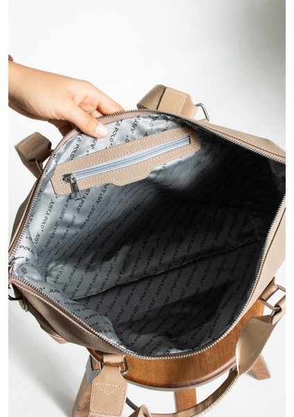 Kadın Büyük Boy Spor Model Valiz Boy Uzun Askılı El & Omuz Çantası Vizon 1106 indirimleri