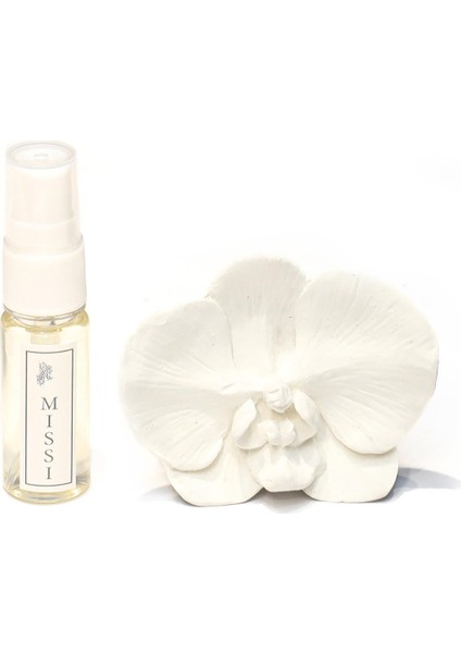 Ekru Orkide Taşlı White Jasmine Araba/araç Kokusu (20 ml Esans ile Birlikte)