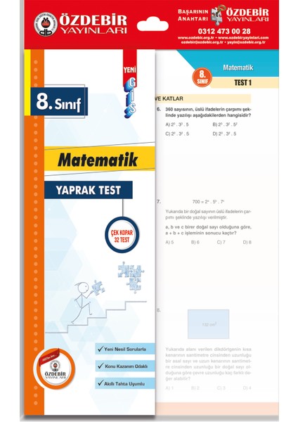 2025 8. Sınıf Yaprak Test Matematik
