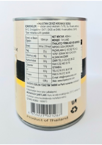 Thai Coco Canned Coconut Cream 400 ml