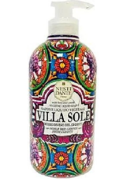 Villa Sole Rosso Divino Del Chianti Antiflamatuar ve Antioksidan Sıvı Sabun 500 ml