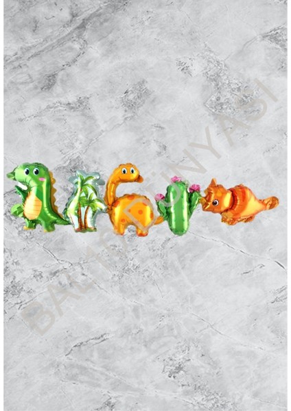 Dinazor Temalı Mini Konsept Folyo Balon Seti