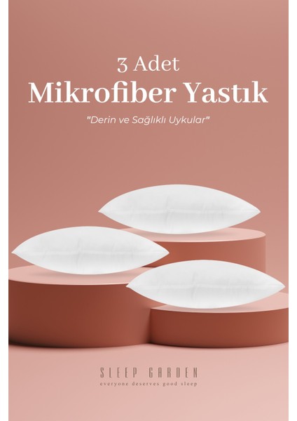 Microfiber Yastık 3 Adet