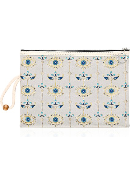 Özel Tasarım Nazar Desenli Kadın Portföy Clucth Çanta Makyaj Çanta El Çantası fiyatları