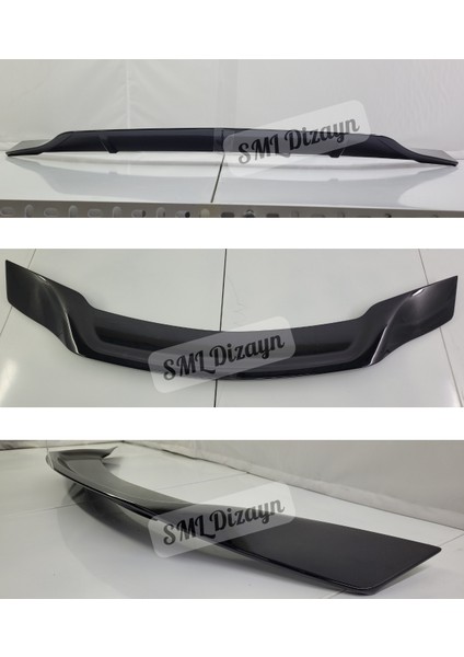 SML Dizayn Mercedes W204 C Serisi Bagaj Üstü Rt Dizayn Spoiler (Plastik) Parlak Siyah 2007-2014