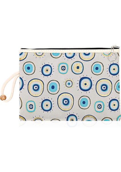 Özel Tasarım Nazar Desenli Kadın Portföy Clucth Çanta Makyaj Çanta El Çantası fiyatları