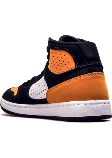 Jordan Access Jumpman Leather Sneaker Hakiki Deri Bilekli Spor Ayakkabı Siyah Turuncu Beyaz