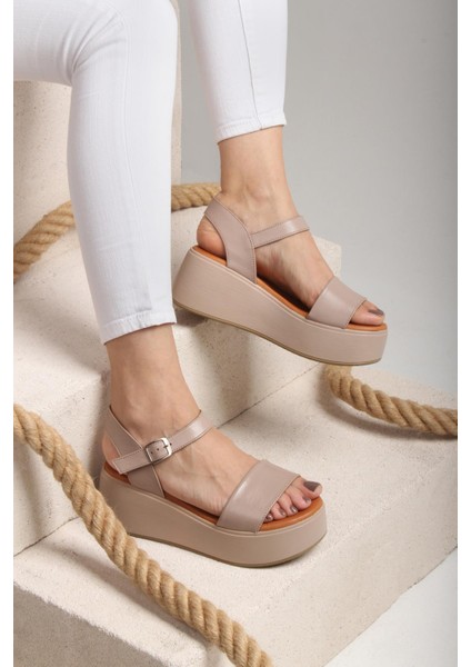 Dina Grata - Kadın Buz Hakiki Deri Sandalet