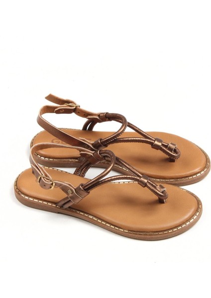 Kadın Bakır Hakiki Deri Sandalet modelleri