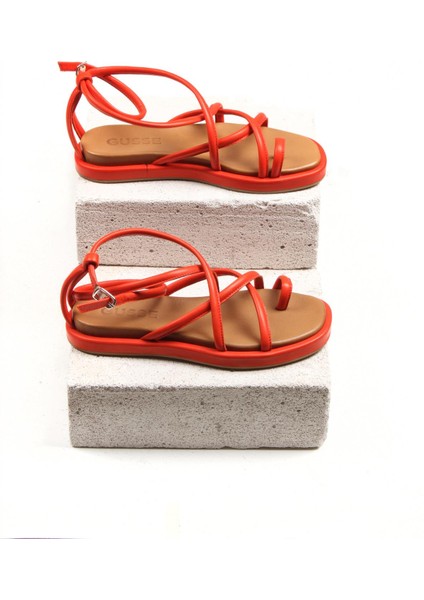 Kadın Kırmızı Hakiki Deri Sandalet fiyatları