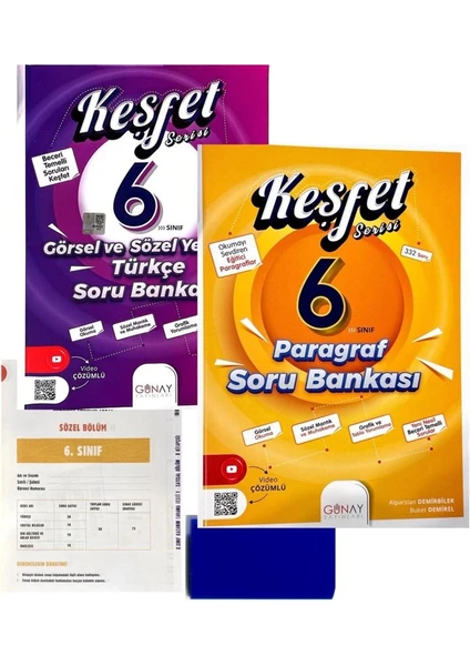 Günay Yayınları 6.sınıf Keşket Parağraf+Görsel Sözel Yetenek-Yeni-(Okyanus Deneme+Silgi )