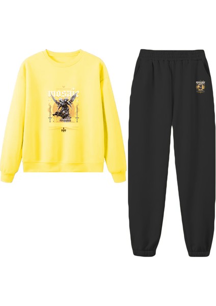 Eşofman Takımı Oversize Therules Baskılı Eşofman Takımı,sevgili,çift Kombini Pembe fırsatları