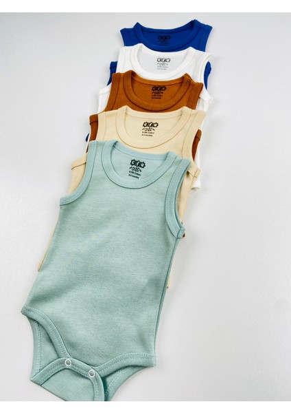 Kız Çocuk Atlet Body 5'Li Set Kolsuz Pamuklu Düz Desen Rahat Tasarım modelleri