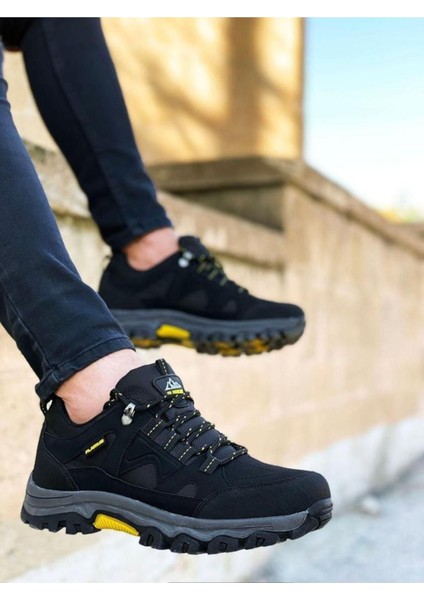 Erkek Tracking Kısa Outdoor Siyah Sarı