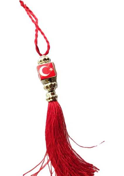 Türk Bayrağı Ay Yıldız Kırmızı Püsküllü Araba Dikiz Ayna Süsü Hediyelik Aksesuar modelleri