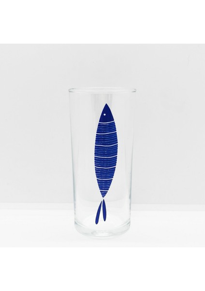 Blue Fish / Mavi Balık Baskılı Paşabahçe Rakı Kadehi - 1 Adet