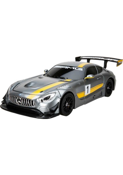 Mercedes Benz Amg Gt3 Dönüşebilen Uzaktan Kumandalı Sesli ve Işıklı Araba Siyah-Gri