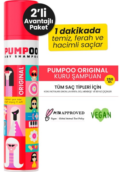 Orijinal Kuru Şampuan - Original Dry Shampoo X2 Adet