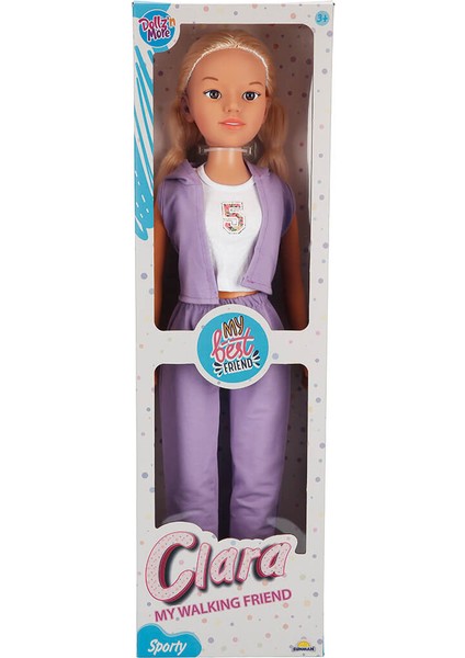 Dollz'n More Yürüyüş Arkadaşım Clara Sporty 80 cm - Mor Eşofmanlı Takımlı indirimleri