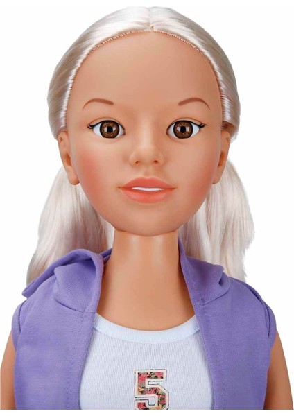 Dollz'n More Yürüyüş Arkadaşım Clara Sporty 80 cm - Mor Eşofmanlı Takımlı