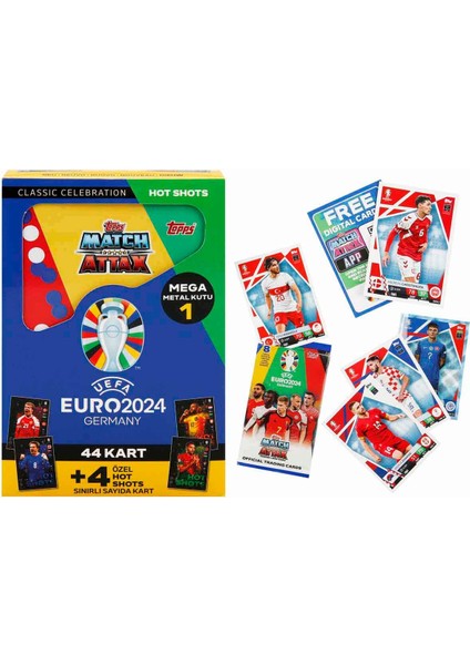 Uefa Euro 2024 Almanya Match Attax Mega Metal Kutu - 1 Hot Shots