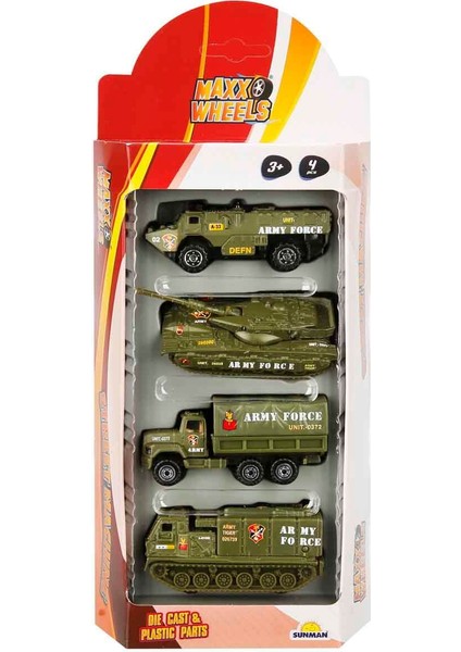 Mini Araçlar 4'lü - Asker