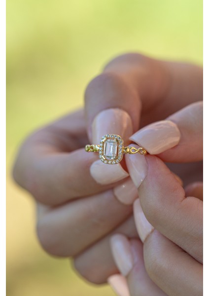 Çıtır Sonsuzluk Baget Altın Yüzük CGKYZK0230