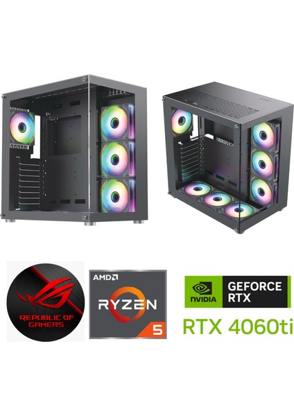 DDR5 GAMİNG PC / 8 GB RTX4060 Ti / RYZEN 5 8400F (RYZEN 5 8.NESİL) / 32 GB DDR5 6000 MHZ RAM / 1 TB M.2 SSD / WİN11 PRO